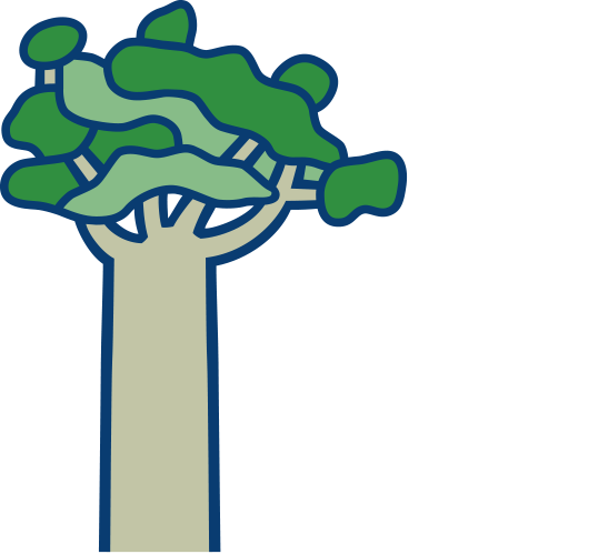 The Tindall FOundation Logo: a cartoon tree to the let, and white words to the right - The Tindall Foundation